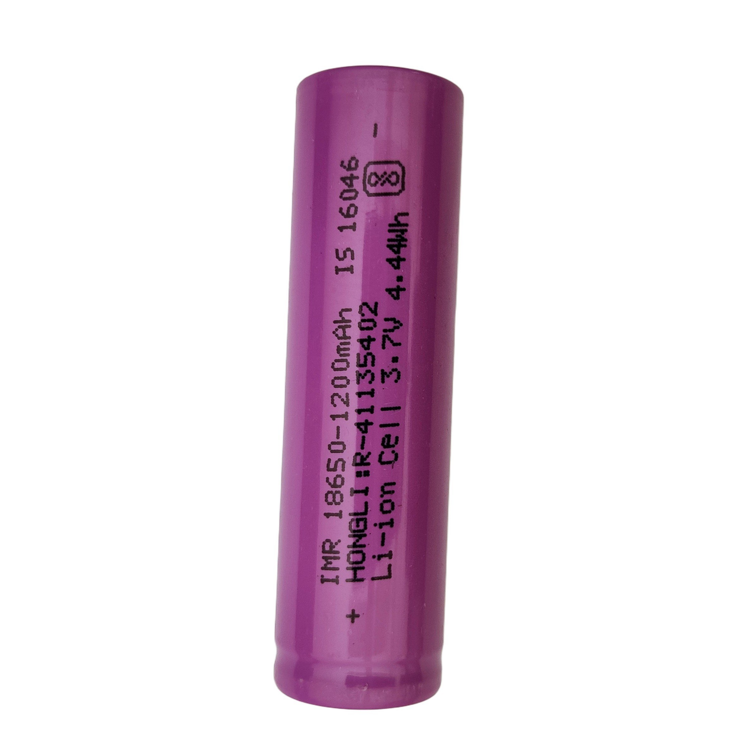1200mAh 3.7V 18650 Li-ion Rechargeable Battery