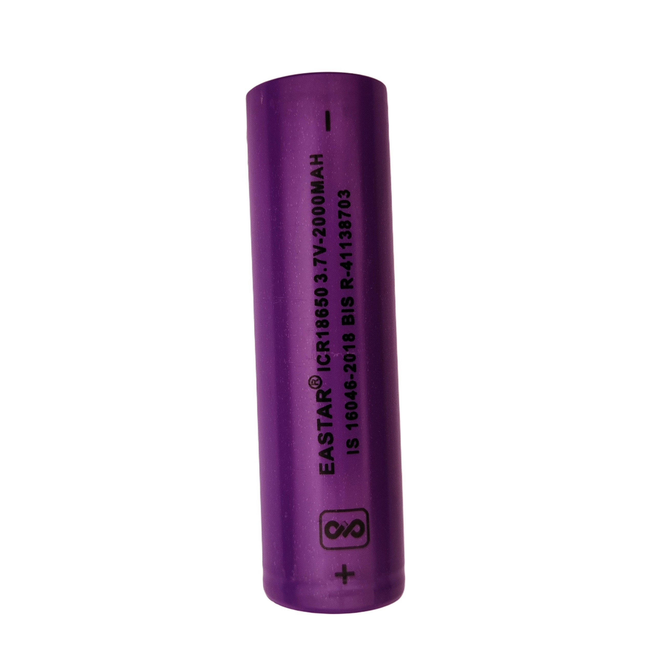 2000mAh 3.7V 18650 Li-ion Rechargeable Battery