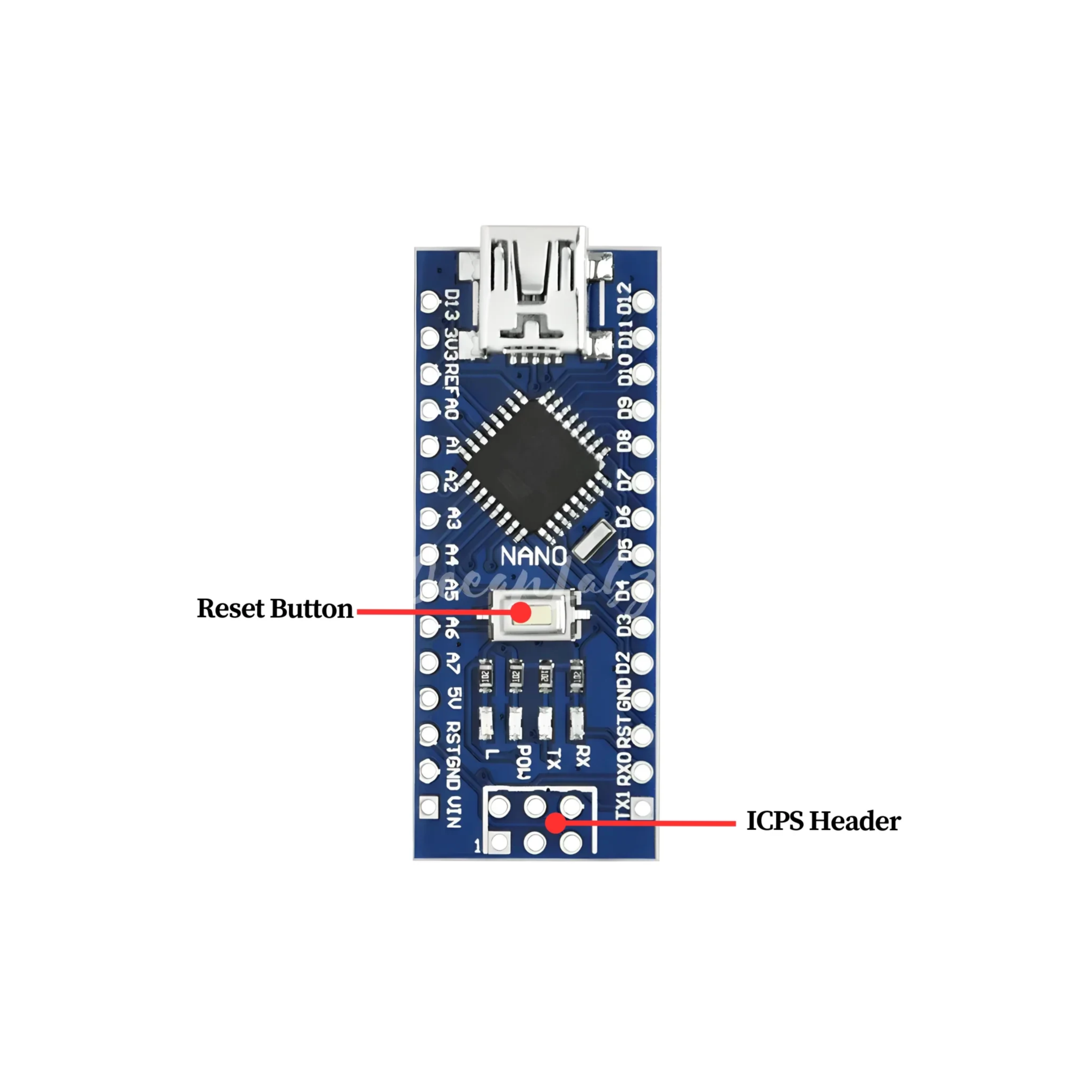 Arduino Nano Board R3 (ATmega328P, USB Interface) - Image 4