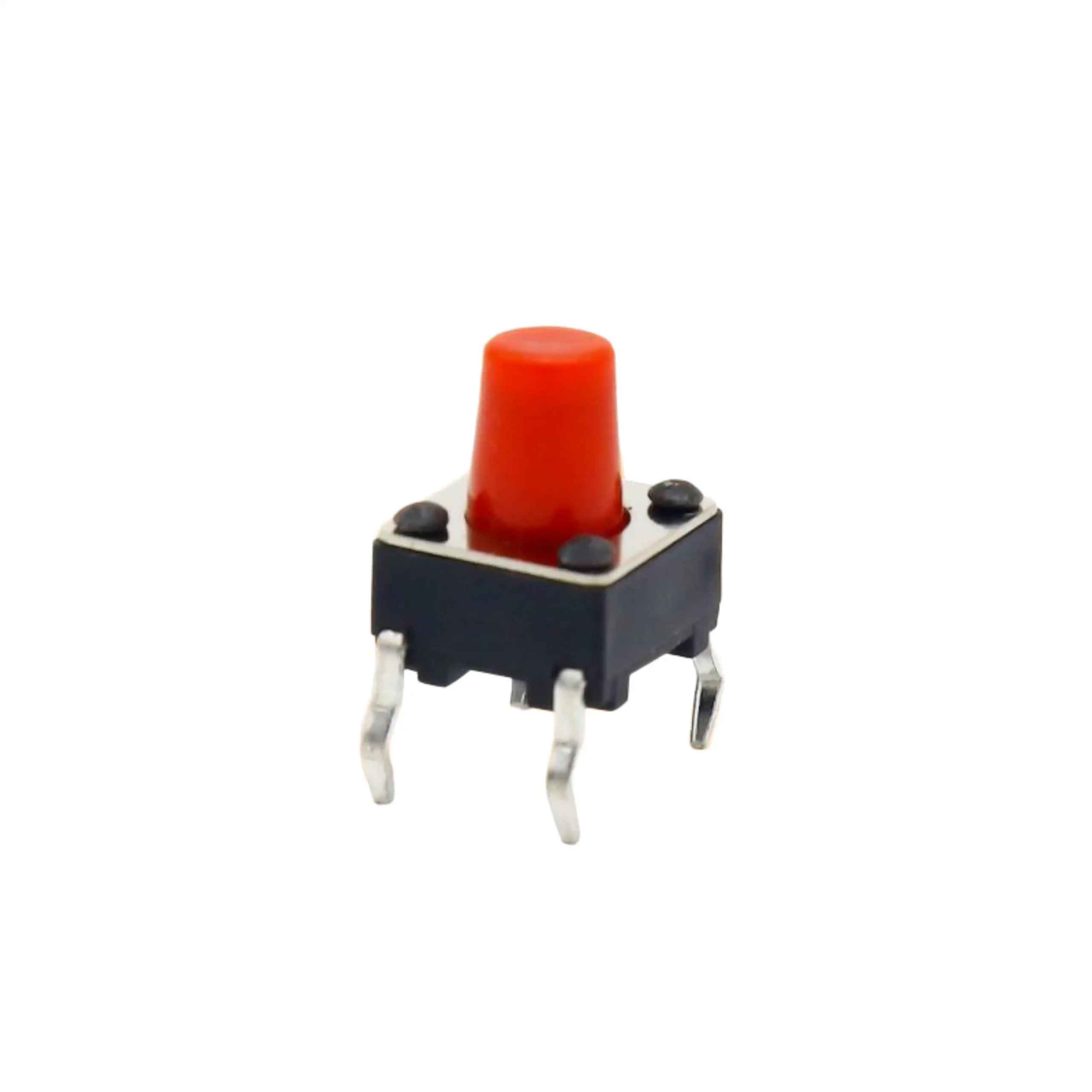 6×6×7.5mm Red Color Tactile Momentary Push Button Switch – Pack of 5 - Image 2
