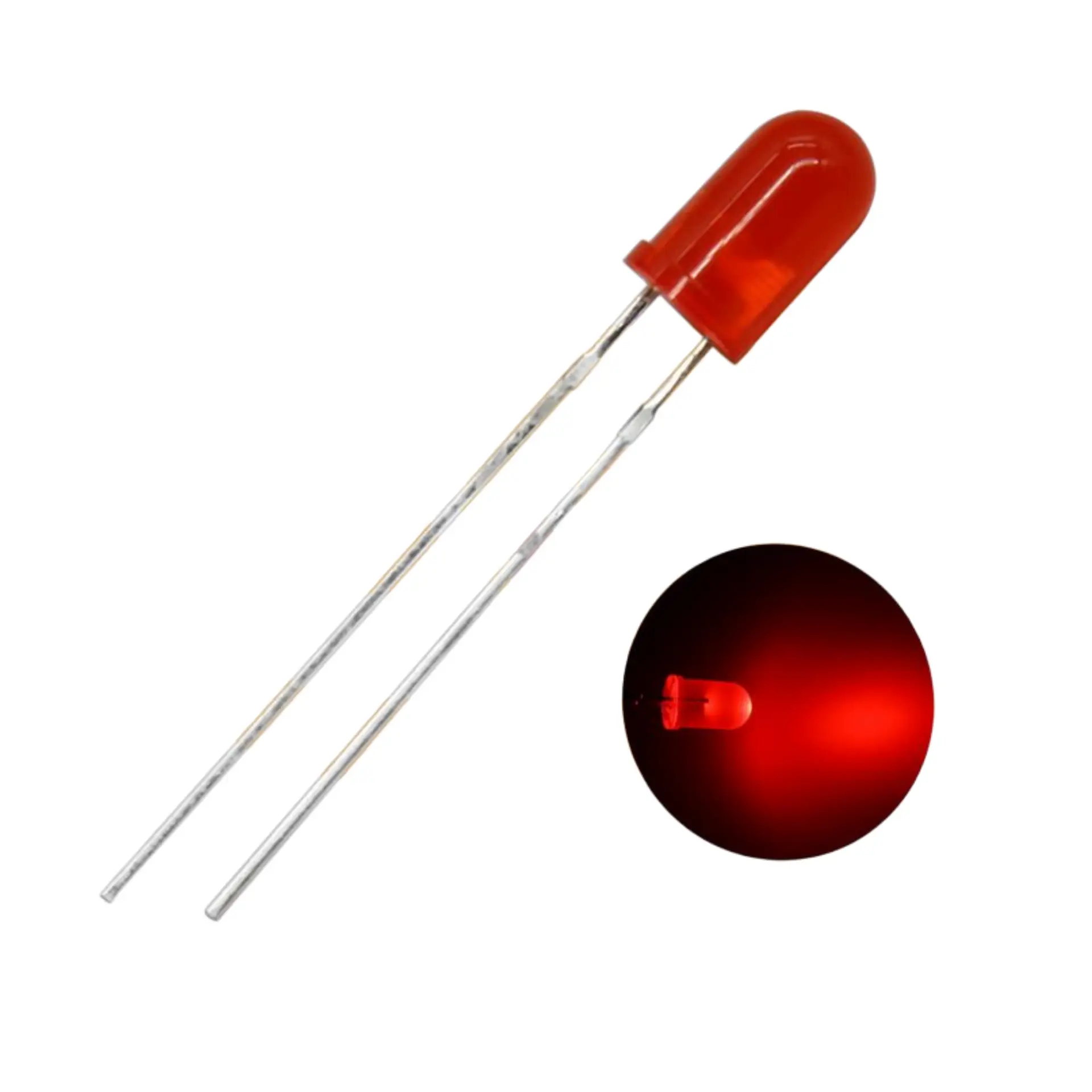 5mm Red Color LED – Round Shape (Pack of 12)