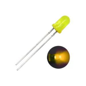 5mm Yellow Color LED – Round Shape (Pack of 12)