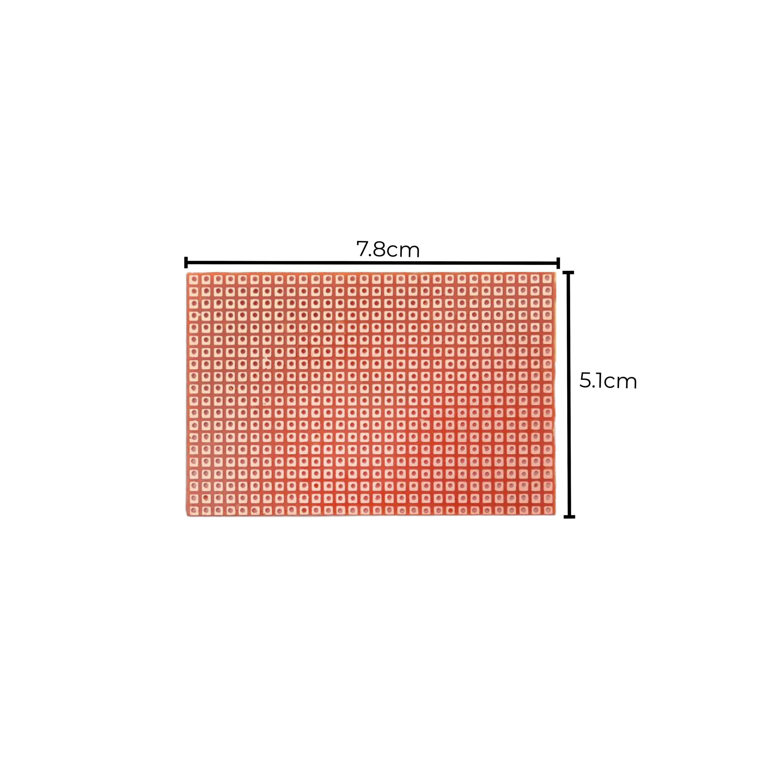 7.8cm x 5.1cm Copper clad single side 1mm pitch printed circuit boards or PCB