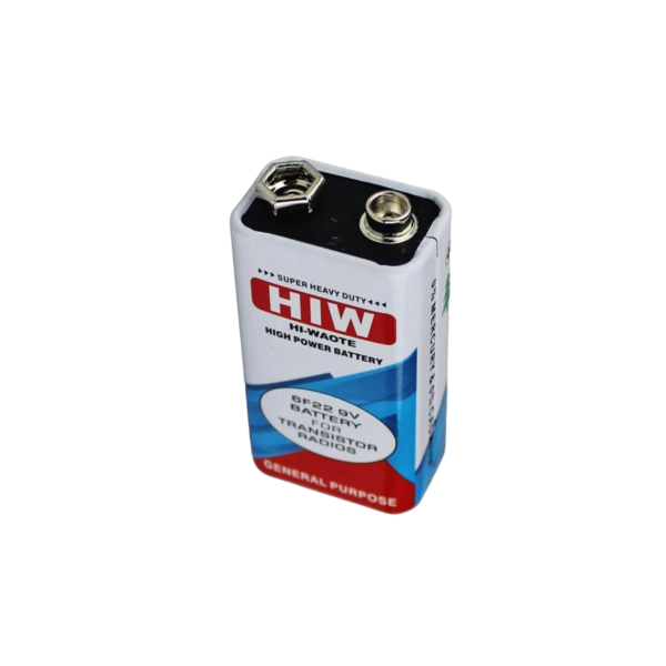 9V 6F22M Hi-Watt Heavy Duty Battery (Non-Rechargeable)