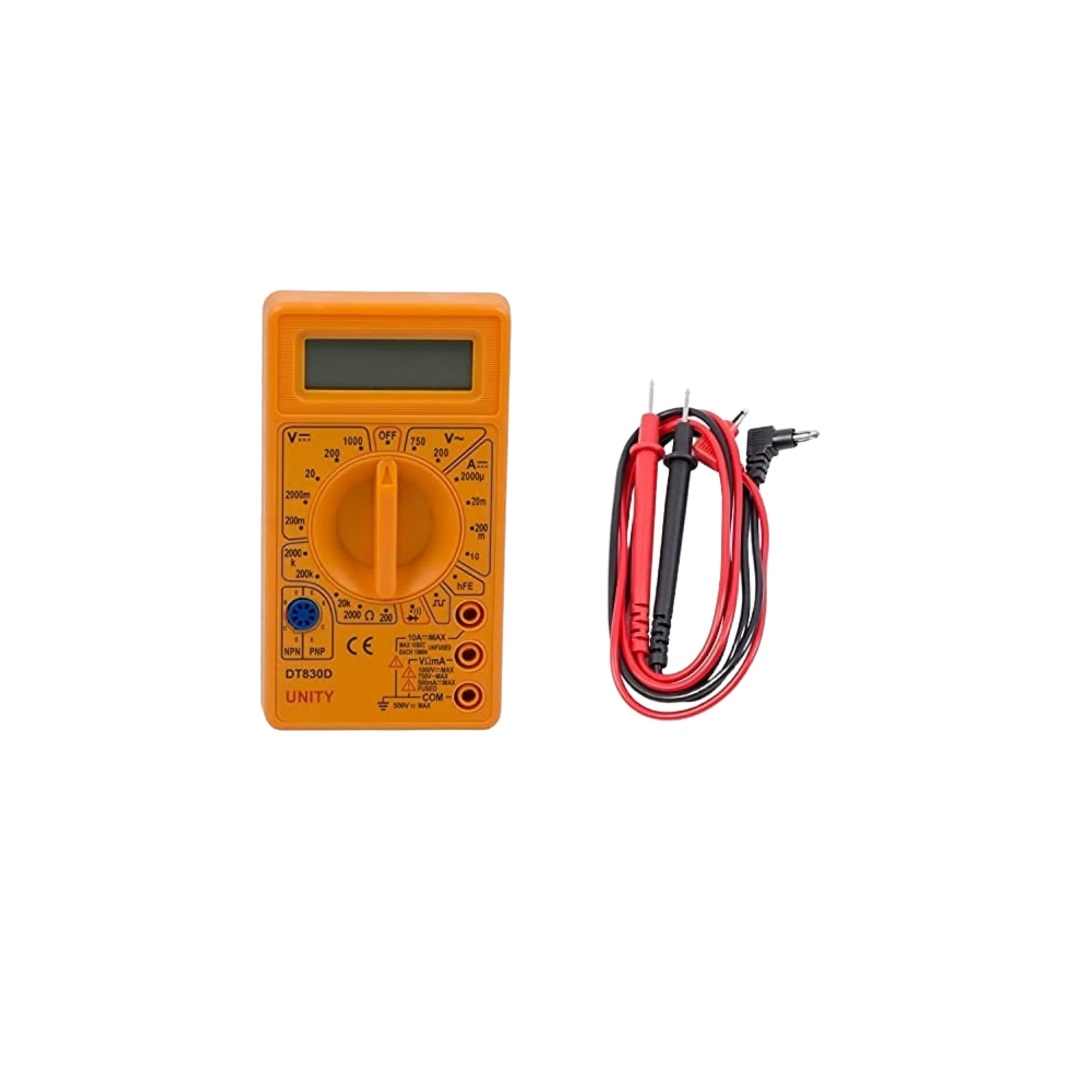 DT830D Digital Multimeter – AC/DC Voltage, DC Current & Resistance Tester - Image 3