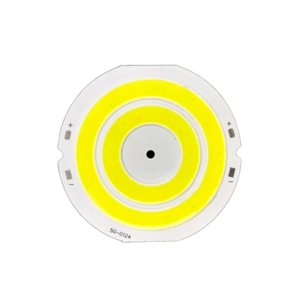 3V–3.7V Round COB Cool White LED Light